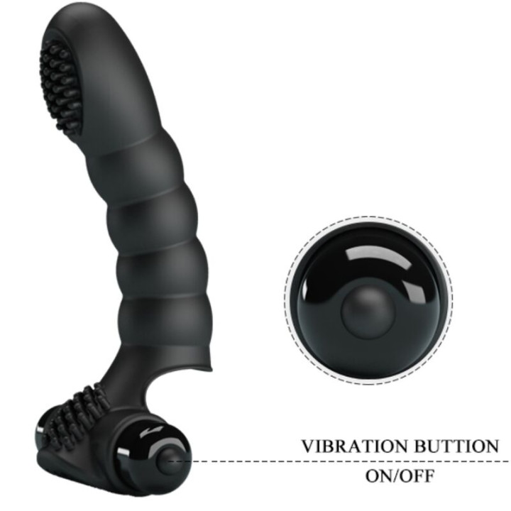 PRETTY LOVE ALEXANDER VIBRADOR DE DEDO 10 VIBRACIONES NEGRO