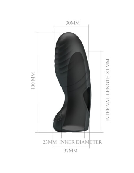 PRETTY LOVE ALAN VIBRADOR DE DEDO SILICONA NEGRO PRETTY LOVE ALAN VIBRADOR DE DEDO SILICONA NEGRO