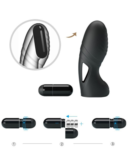 PRETTY LOVE ALAN VIBRADOR DE DEDO SILICONA NEGRO PRETTY LOVE ALAN VIBRADOR DE DEDO SILICONA NEGRO