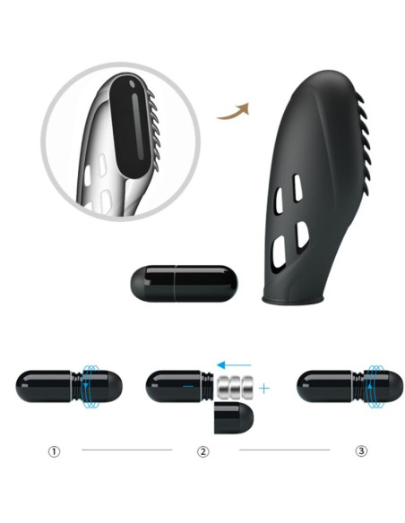 PRETTY LOVE GILO VIBRADOR DE DEDO SILICONA NEGRO PRETTY LOVE GILO VIBRADOR DE DEDO SILICONA NEGRO