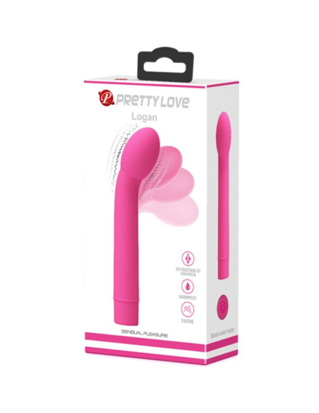 PRETTY LOVE LOGAN VIBRADOR PUNTO G 10 VIBRACIONES ROSA