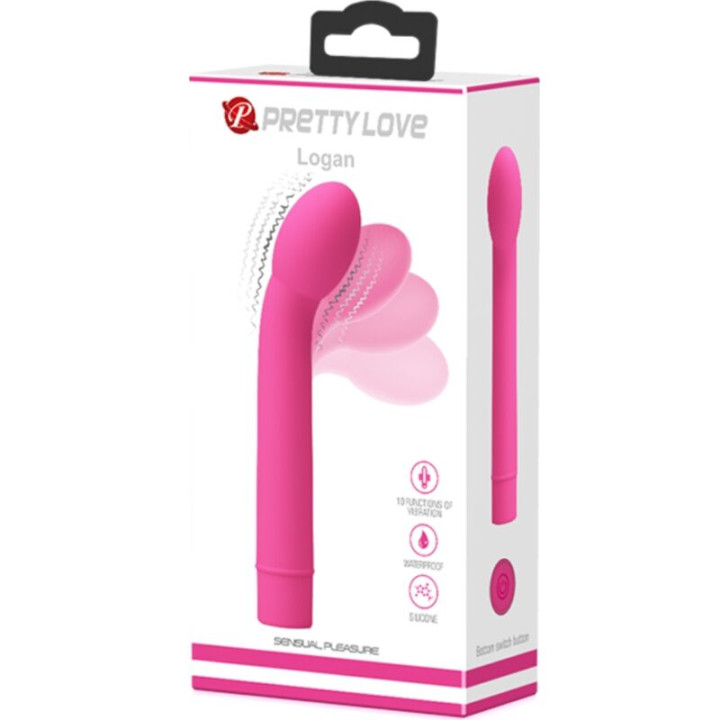 PRETTY LOVE LOGAN VIBRADOR PUNTO G 10 VIBRACIONES ROSA