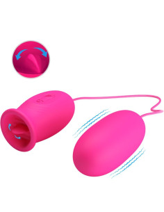 PRETTY LOVE DAISY HUEVO VIBRADOR LENGUA ESTIMULADORA DE CLITORIS ROSA 2