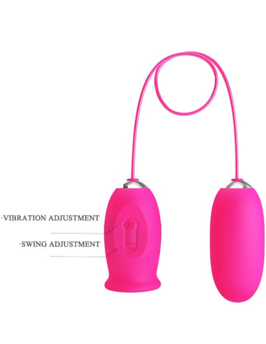 PRETTY LOVE DAISY HUEVO VIBRADOR LENGUA ESTIMULADORA DE CLITORIS ROSA