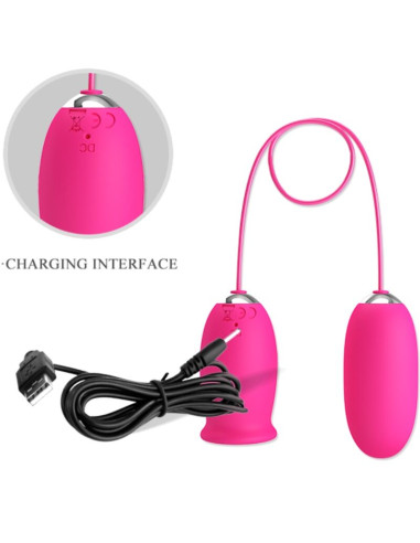 PRETTY LOVE DAISY HUEVO VIBRADOR LENGUA ESTIMULADORA DE CLITORIS ROSA