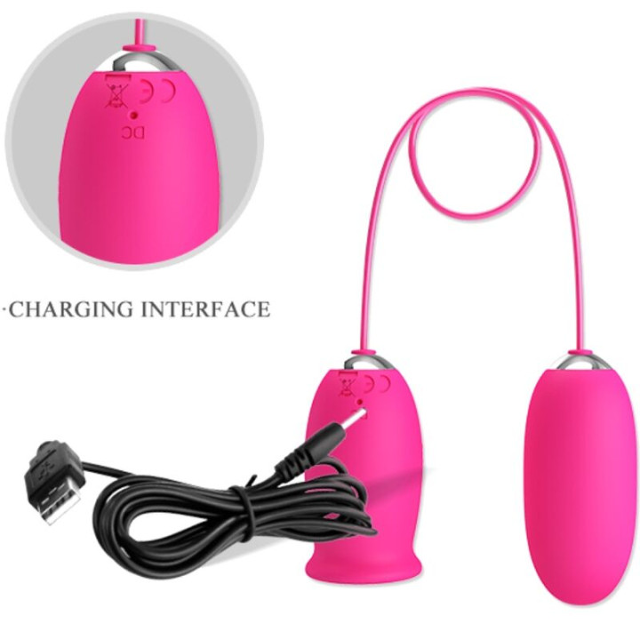 PRETTY LOVE DAISY HUEVO VIBRADOR LENGUA ESTIMULADORA DE CLITORIS ROSA