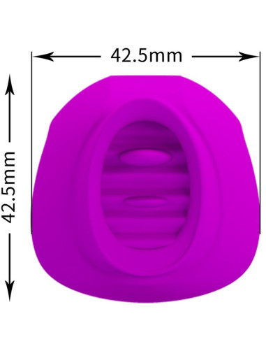 PRETTY LOVE ESTELLE LENGUA ESTIMULADORA CLITORIS 12 VIBRACIONES MORADO