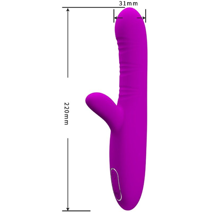 PRETTY LOVE ANGELIQUE VIBRADOR MULTIFUNCION ESTIMULADOR DE CLITORIS MORADO
