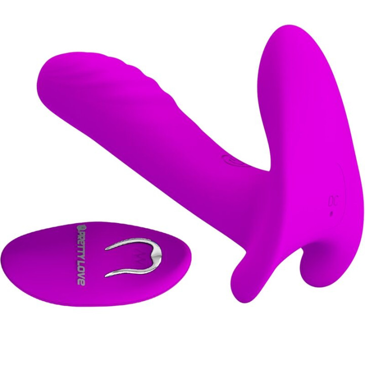 PRETTY LOVE MASAJEADOR VIBRADOR 12 VIBRACIONES CONTROL REMOTO MORADO