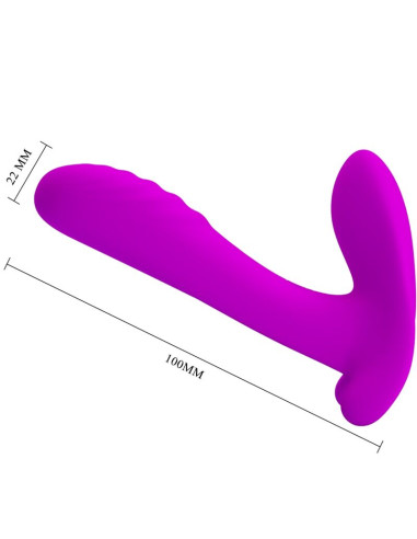 PRETTY LOVE MASAJEADOR VIBRADOR 12 VIBRACIONES CONTROL REMOTO MORADO