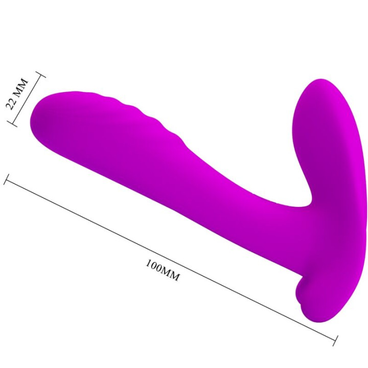 PRETTY LOVE MASAJEADOR VIBRADOR 12 VIBRACIONES CONTROL REMOTO MORADO