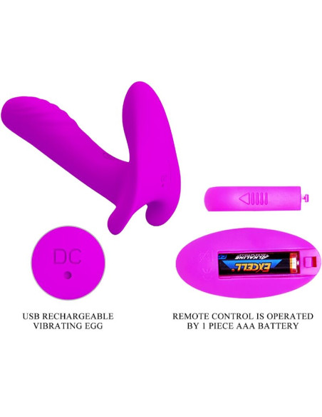 PRETTY LOVE MASAJEADOR VIBRADOR 12 VIBRACIONES CONTROL REMOTO MORADO PRETTY LOVE MASAJEADOR VIBRADOR 12 VIBRACIONES CONTROL REMOTO MORADO
