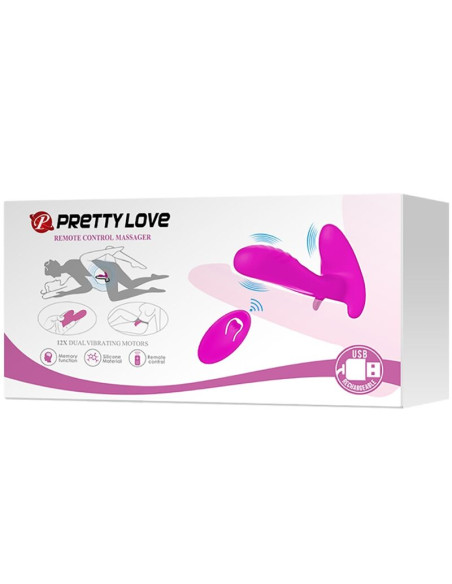 PRETTY LOVE MASAJEADOR VIBRADOR 12 VIBRACIONES CONTROL REMOTO MORADO PRETTY LOVE MASAJEADOR VIBRADOR 12 VIBRACIONES CONTROL REMOTO MORADO