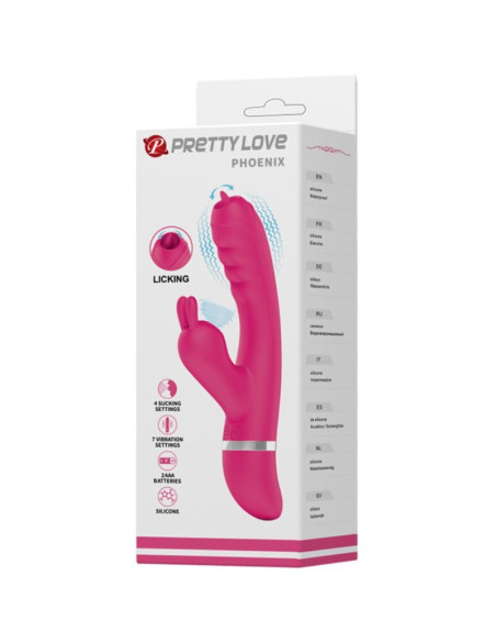 PRETTY LOVE PHOENIX VIBRADOR RABBIT MULTIFUNCION ROSA PRETTY LOVE PHOENIX VIBRADOR RABBIT MULTIFUNCION ROSA