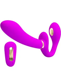 PRETTY LOVE THUNDERBIRD VIBRADOR DOBLE STRAP ON CONTROL REMOTO MORADO