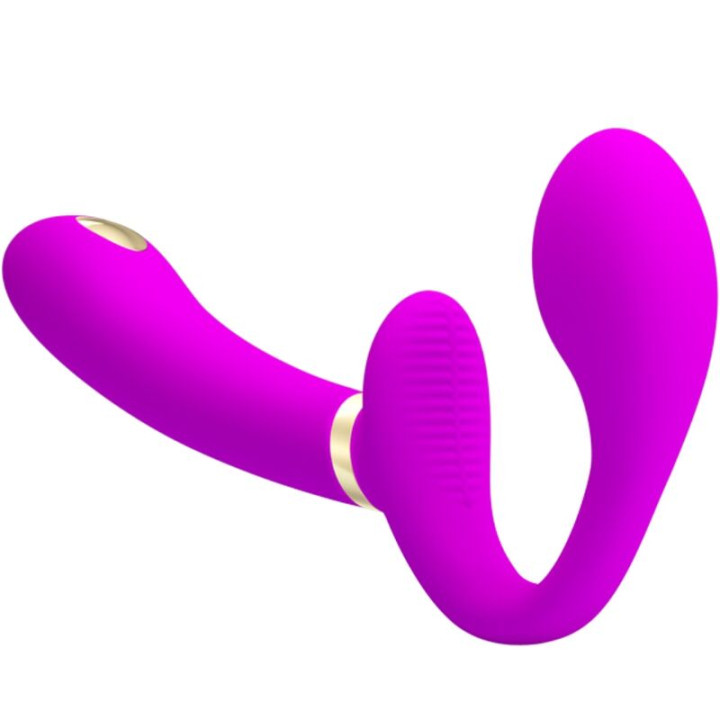 PRETTY LOVE THUNDERBIRD VIBRADOR DOBLE STRAP ON CONTROL REMOTO MORADO