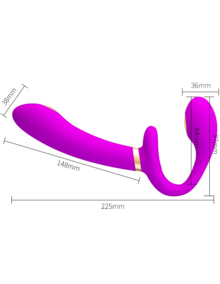 PRETTY LOVE THUNDERBIRD VIBRADOR DOBLE STRAP ON CONTROL REMOTO MORADO PRETTY LOVE THUNDERBIRD VIBRADOR DOBLE STRAP ON CONTROL REMOTO MORADO