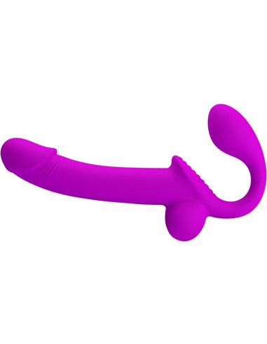 PRETTY LOVE KELPIE ESTIMULADOR STRAP ON DOBLE MORADO