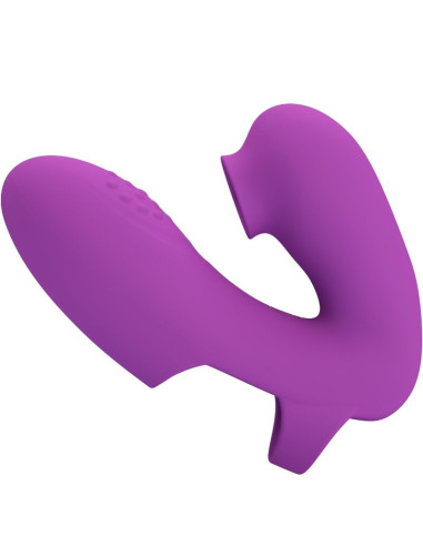PRETTY LOVE ATHENA VIBRADOR DE DEDO CON ESTIMULADOR CLITORIS MORADO