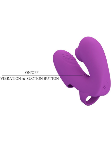 PRETTY LOVE ATHENA VIBRADOR DE DEDO CON ESTIMULADOR CLITORIS MORADO PRETTY LOVE ATHENA VIBRADOR DE DEDO CON ESTIMULADOR CLITORIS MORADO