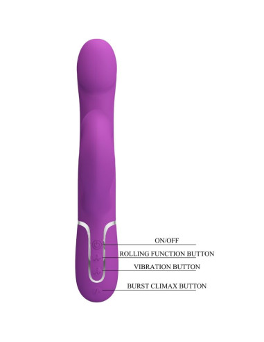 PRETTY LOVE VIBRADOR ESTIMULADOR MULTIFUNCION 4 EN 1 MORADO