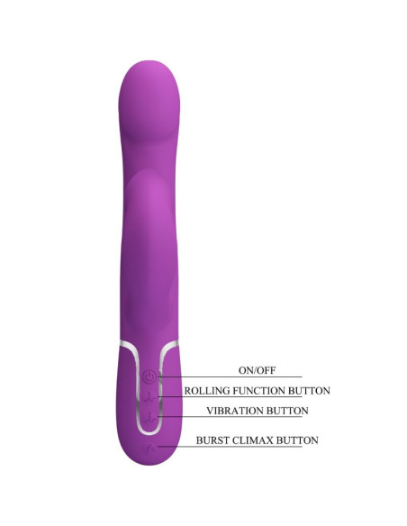 PRETTY LOVE VIBRADOR ESTIMULADOR MULTIFUNCION 4 EN 1 MORADO PRETTY LOVE VIBRADOR ESTIMULADOR MULTIFUNCION 4 EN 1 MORADO
