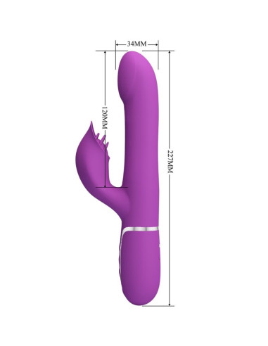 PRETTY LOVE VIBRADOR ESTIMULADOR MULTIFUNCION 4 EN 1 MORADO