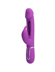 PRETTY LOVE KAMPAS VIBRADOR RABBIT MULTIFUNCION 3 EN 1 MORADO
