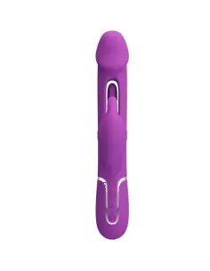 PRETTY LOVE KAMPAS VIBRADOR RABBIT MULTIFUNCION 3 EN 1 MORADO 2