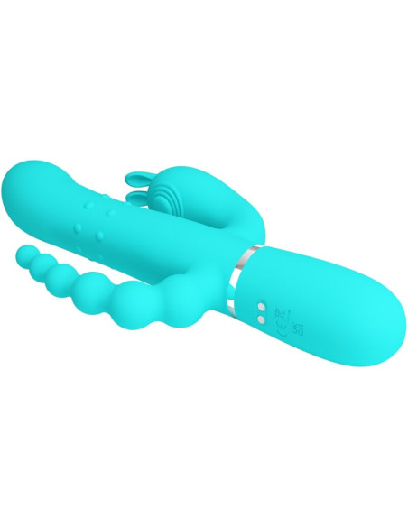 PRETTY LOVE CAMMY TRIPLE VIBRADOR RABBIT MULTIFUNCION 4 EN 1 AZUL PRETTY LOVE CAMMY TRIPLE VIBRADOR RABBIT MULTIFUNCION 4 EN 1 AZUL