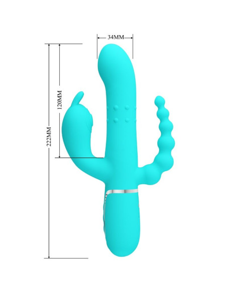 PRETTY LOVE CAMMY TRIPLE VIBRADOR RABBIT MULTIFUNCION 4 EN 1 AZUL PRETTY LOVE CAMMY TRIPLE VIBRADOR RABBIT MULTIFUNCION 4 EN 1 AZUL