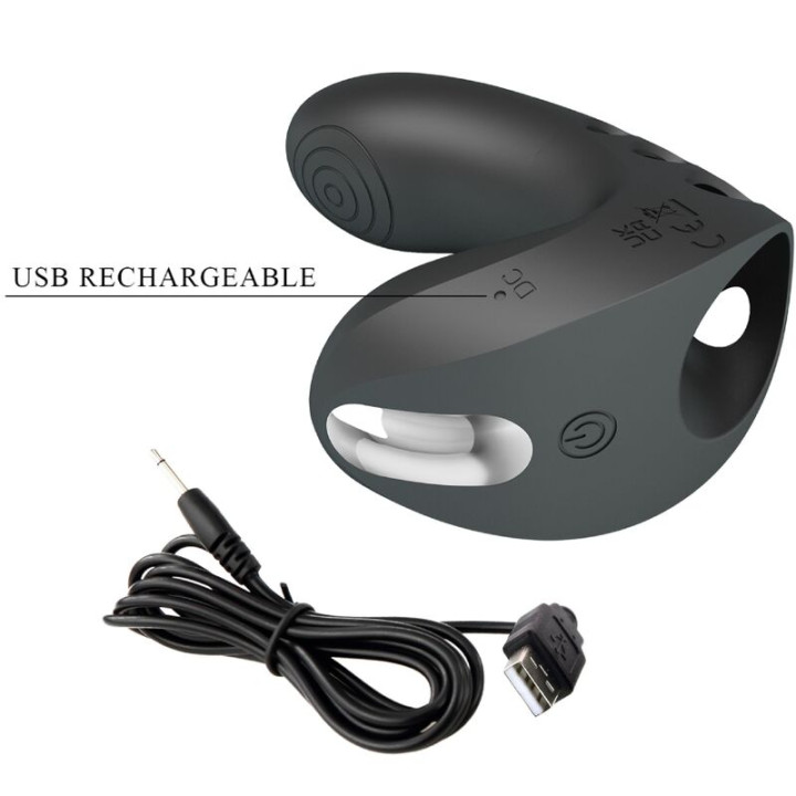 PRETTY LOVE CAMELIA VIBRADOR DE DEDO 7 VIBRACIONES NEGRO