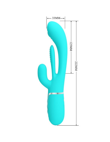PRETTY LOVE SHANIA TRIPLE VIBRADOR RABBIT MULTIFUNCION 3 EN 1