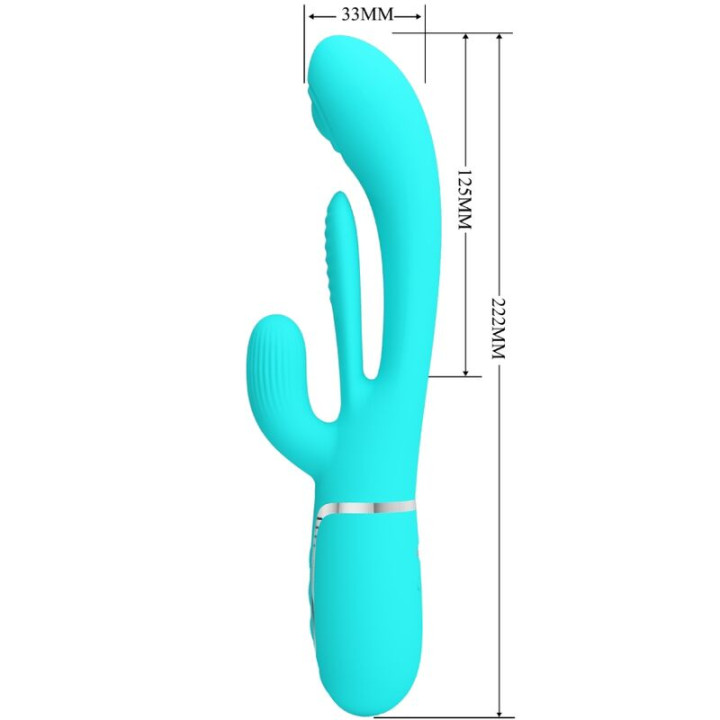 PRETTY LOVE SHANIA TRIPLE VIBRADOR RABBIT MULTIFUNCION 3 EN 1