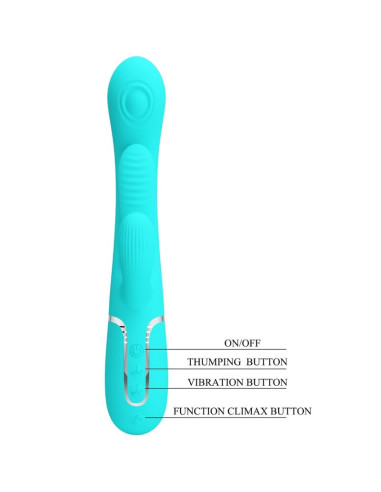 PRETTY LOVE SHANIA TRIPLE VIBRADOR RABBIT MULTIFUNCION 3 EN 1