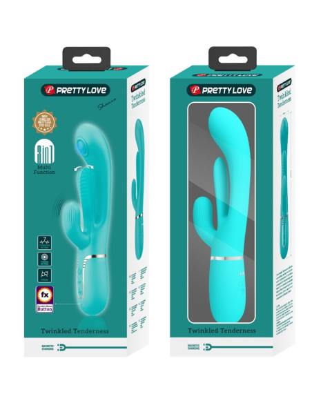 PRETTY LOVE SHANIA TRIPLE VIBRADOR RABBIT MULTIFUNCION 3 EN 1 PRETTY LOVE SHANIA TRIPLE VIBRADOR RABBIT MULTIFUNCION 3 EN 1