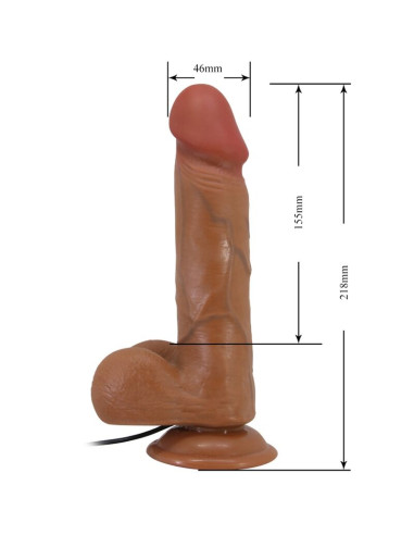 BAILE BAHAMUT VIBRADOR REALISTICO 218 CM NATURAL CONTROL REMOTO