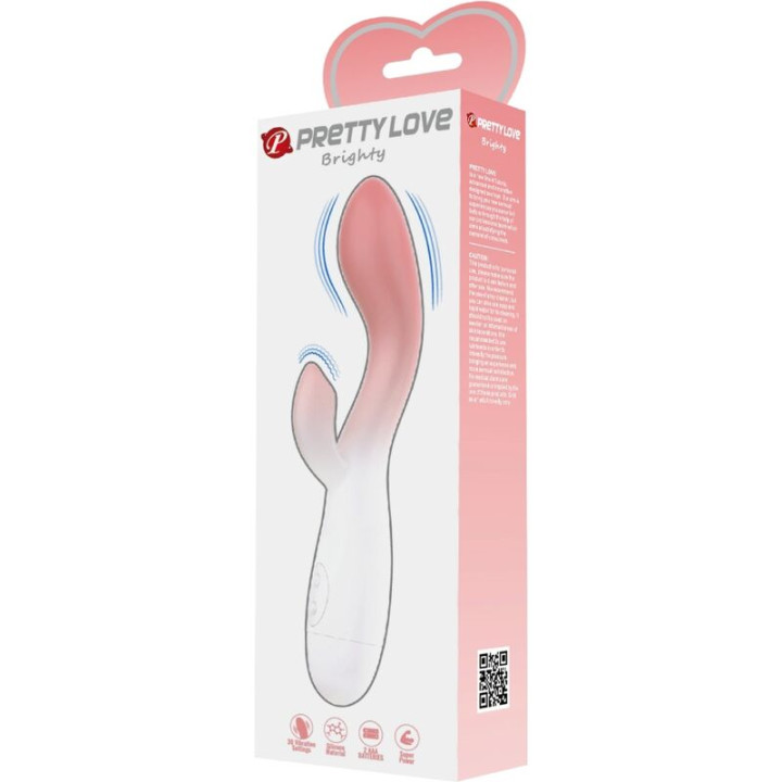 PRETTY LOVE BRIGHTY VIBRADOR PUNTO G ESTIMULADOR CLITORIS 30 VIBRACIONES ROSA