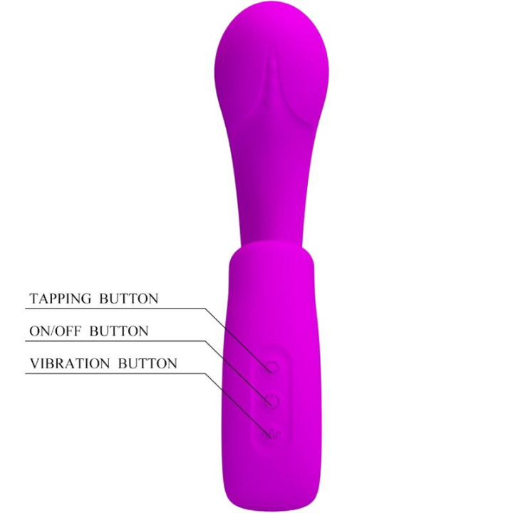 PRETTY LOVE SIBEL VIBRADOR PUNTO G ESTIMULADOR CLITORIS 10 VIBRACIONES MORADO