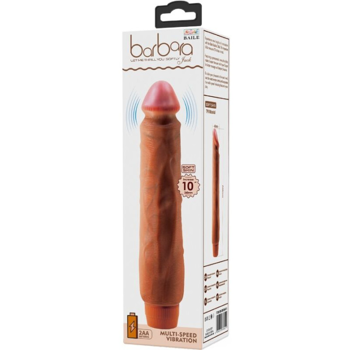 BAILE JACK VIBRADOR REALISTICO 26 CM MULATO