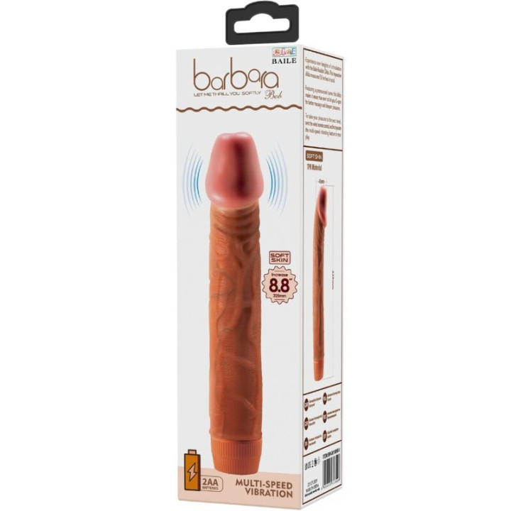 BAILE BOB VIBRADOR REALISTICO 225 CM MULATO