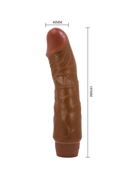 BAILE JEFF VIBRADOR REALISTICO 195 CM MULATO