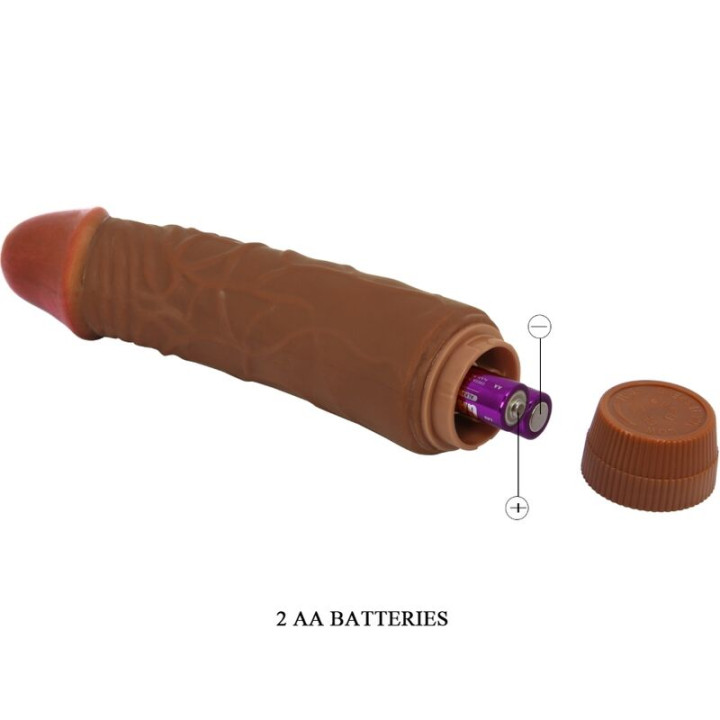 BAILE JEFF VIBRADOR REALISTICO 195 CM MULATO