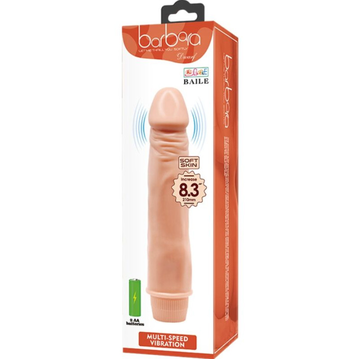 BAILE DWARF VIBRADOR REALISTICO 21 CM NATURAL