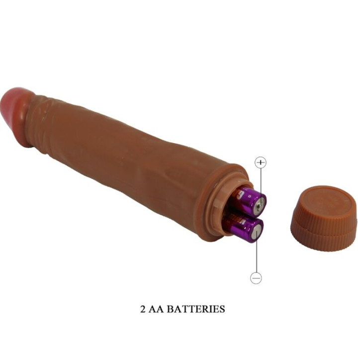 BAILE DWARF VIBRADOR REALISTICO 21 CM MULATO