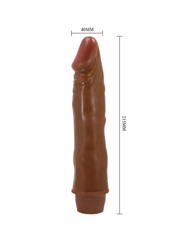 BAILE DWARF VIBRADOR REALISTICO 21 CM MULATO