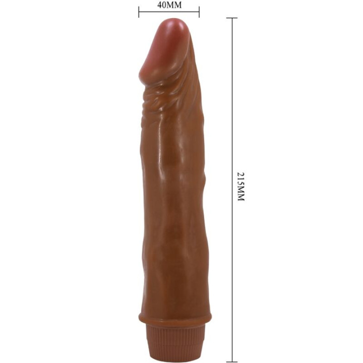 BAILE DWARF VIBRADOR REALISTICO 21 CM MULATO