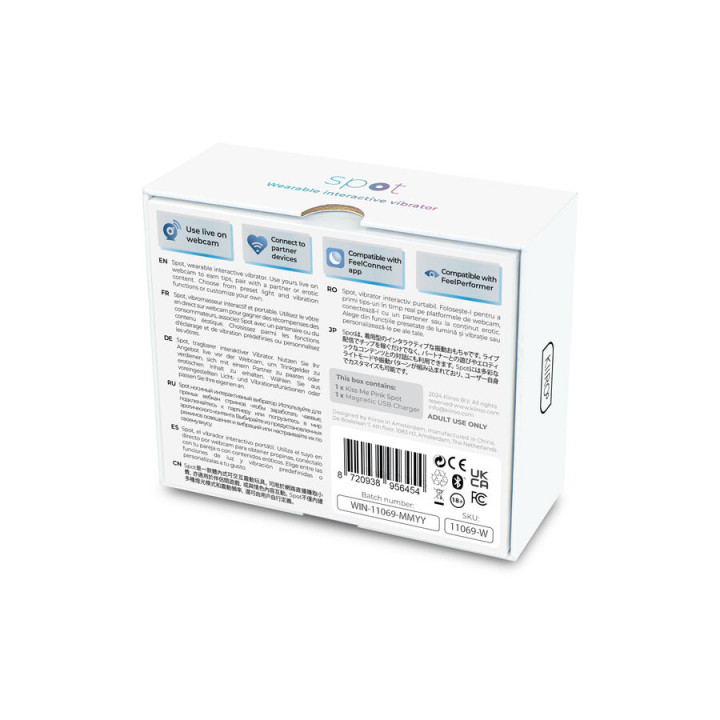 KIIROO SPOT KISS ME VIBRADOR FORMA U ROSA