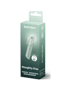 SATISFYER NAUGHTY KISS ESTIMULADOR CLITORIS POR ONDAS VERDE AGUA 2