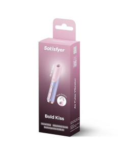 SATISFYER BOLD KISS ESTIMULADOR CLITORIS POR ONDAS ROSA VIOLETA 2